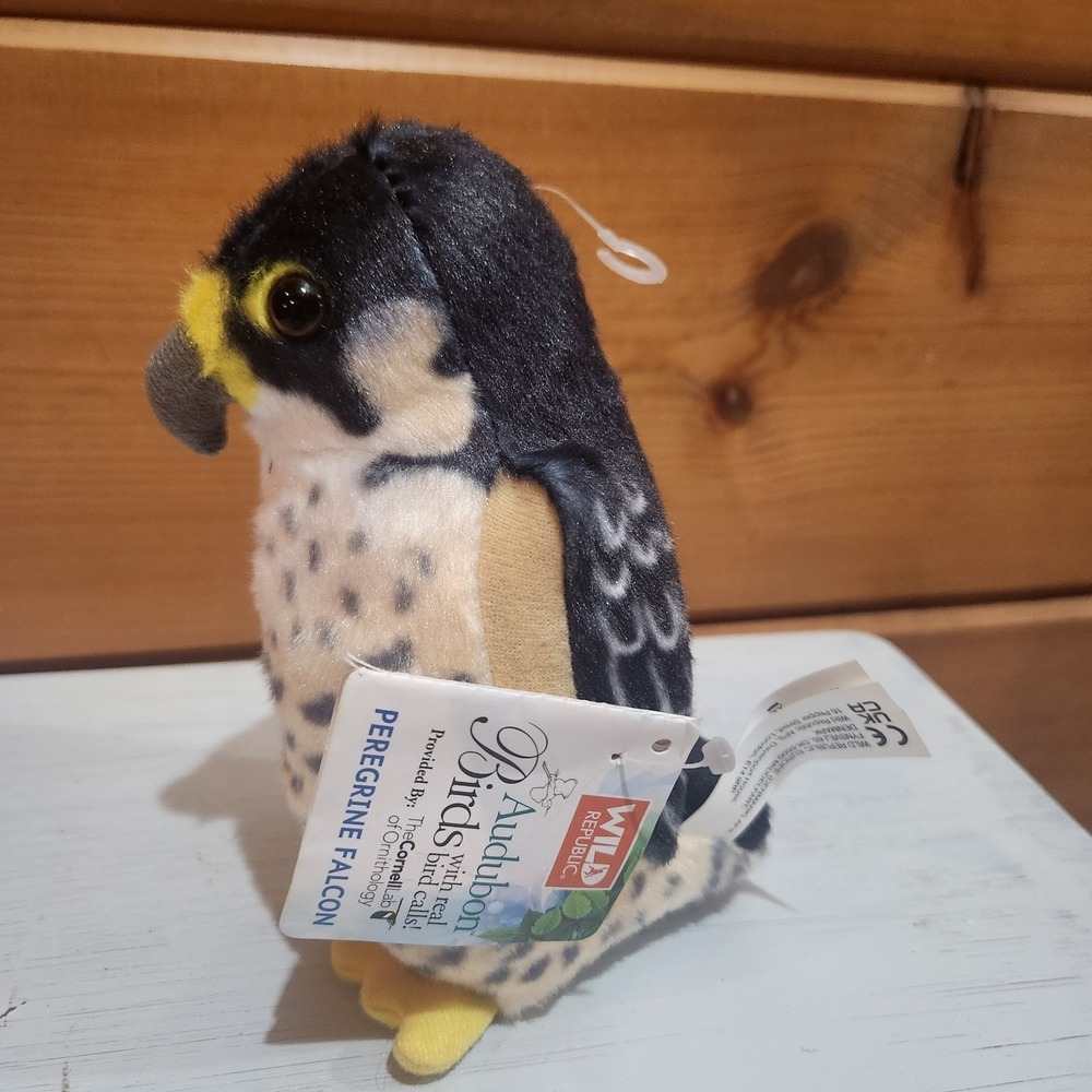 Wild Republic Audubon Stuffed Bird 19494 Peregrine Falcon Plush Sound Works 6.5"